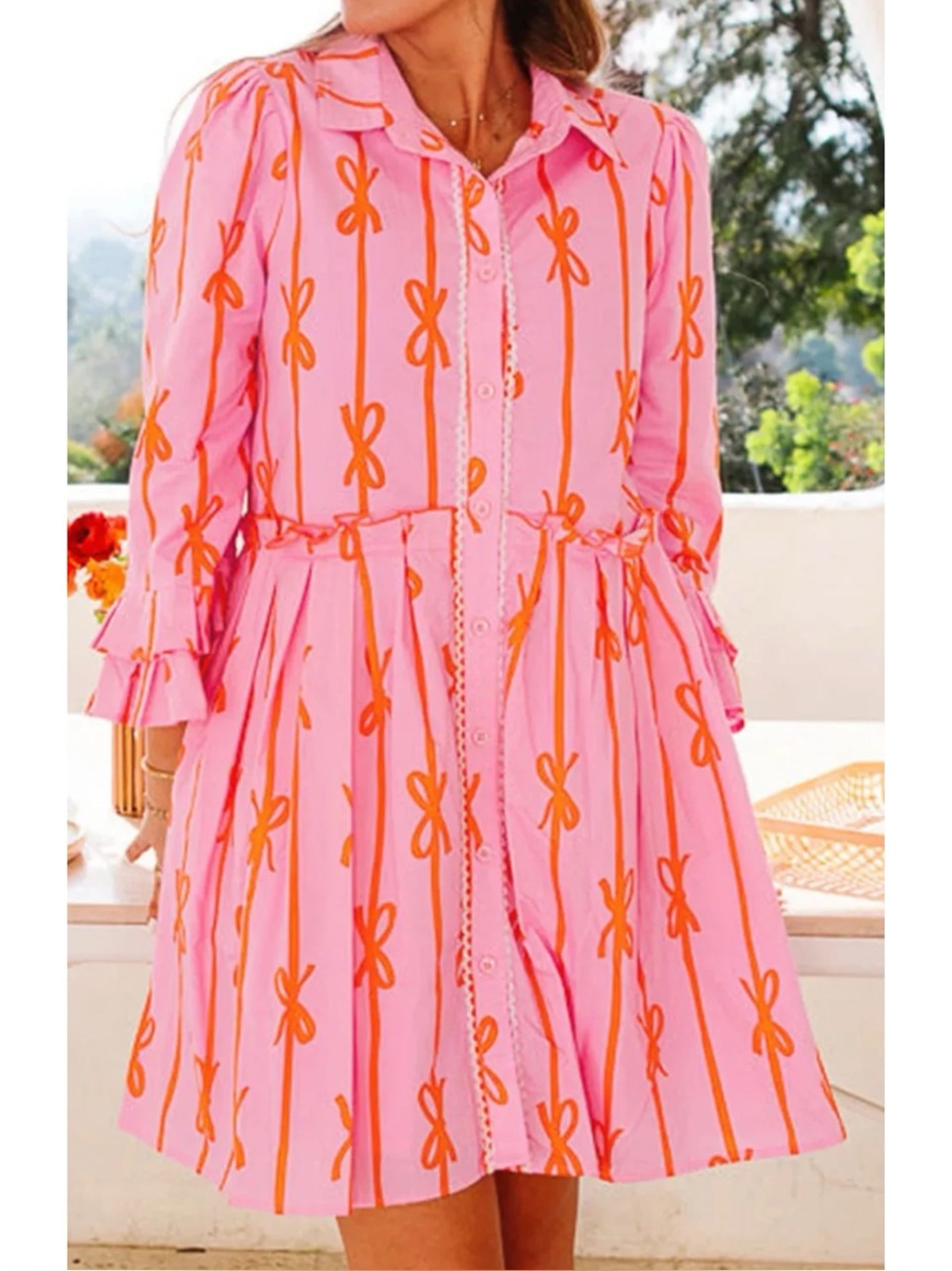Ivy City Co Pink Cotton Bowie Shirt Dress, S